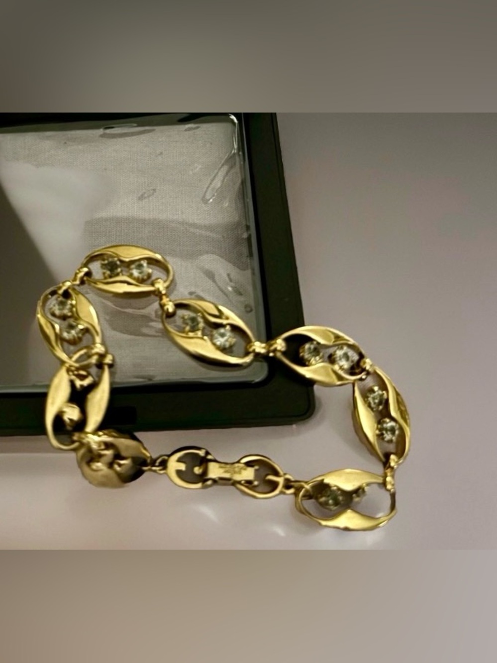 Givenchy Crystal Accents Gold Link Bracelet